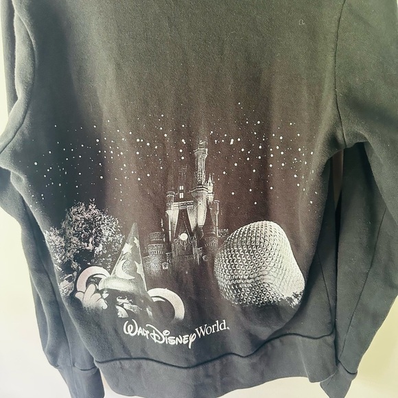 Disney Parks Original Black Full Zip Hoodie Walt Disney World Cinderella Castle - Picture 5 of 5